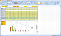 Exceltabelle (2007) Liquiditätsplan (1x Linksklick) Exceltabelle(2007)mit Balkengrafik